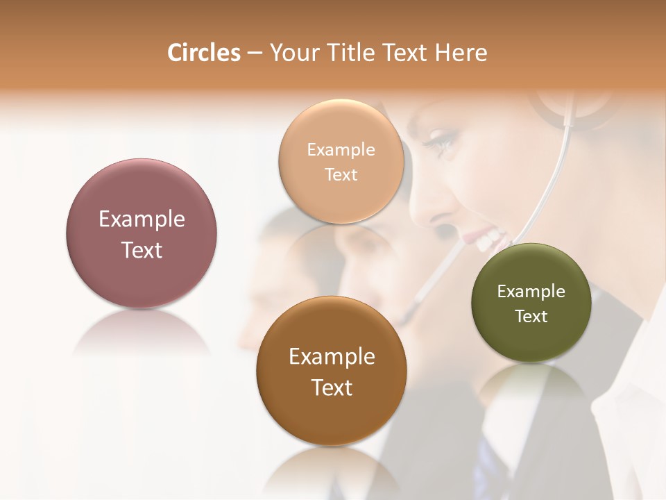 Call Net Woman PowerPoint Template