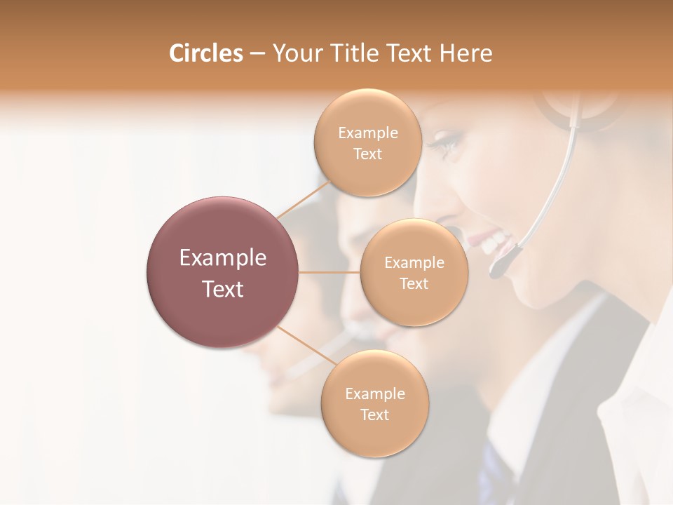 Call Net Woman PowerPoint Template