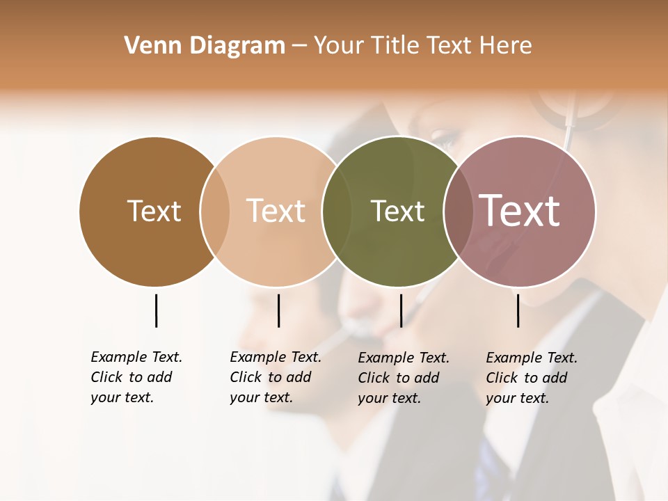 Call Net Woman PowerPoint Template