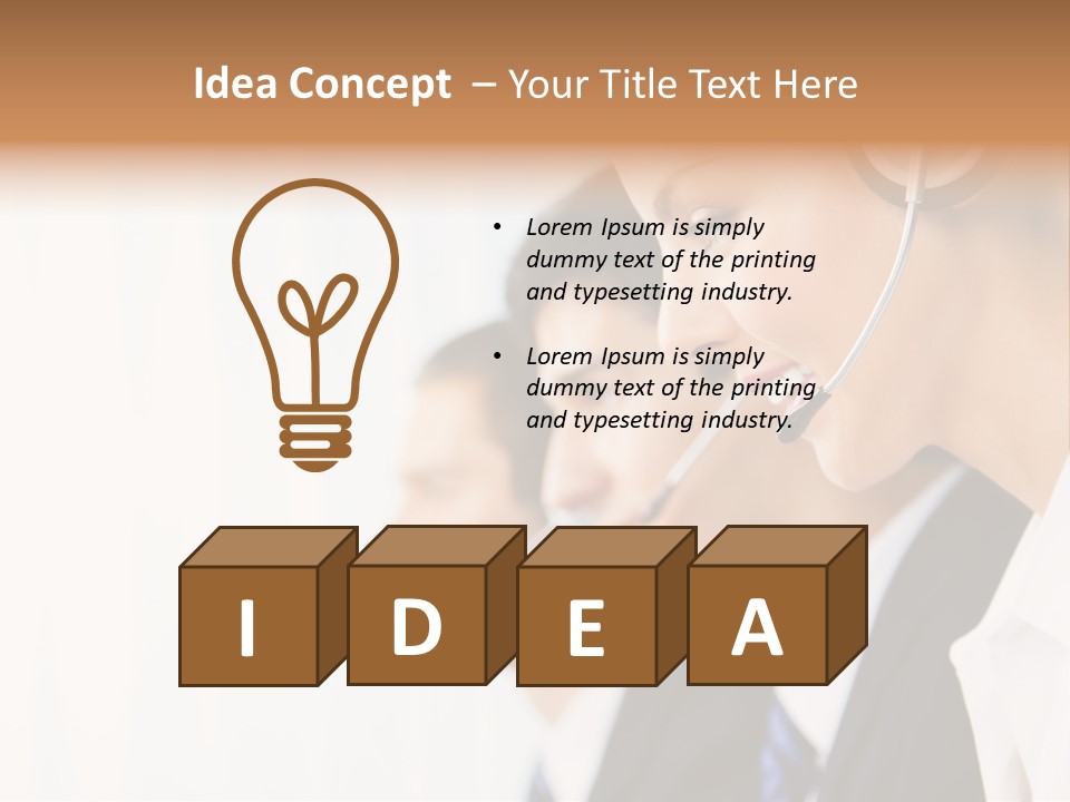 Call Net Woman PowerPoint Template