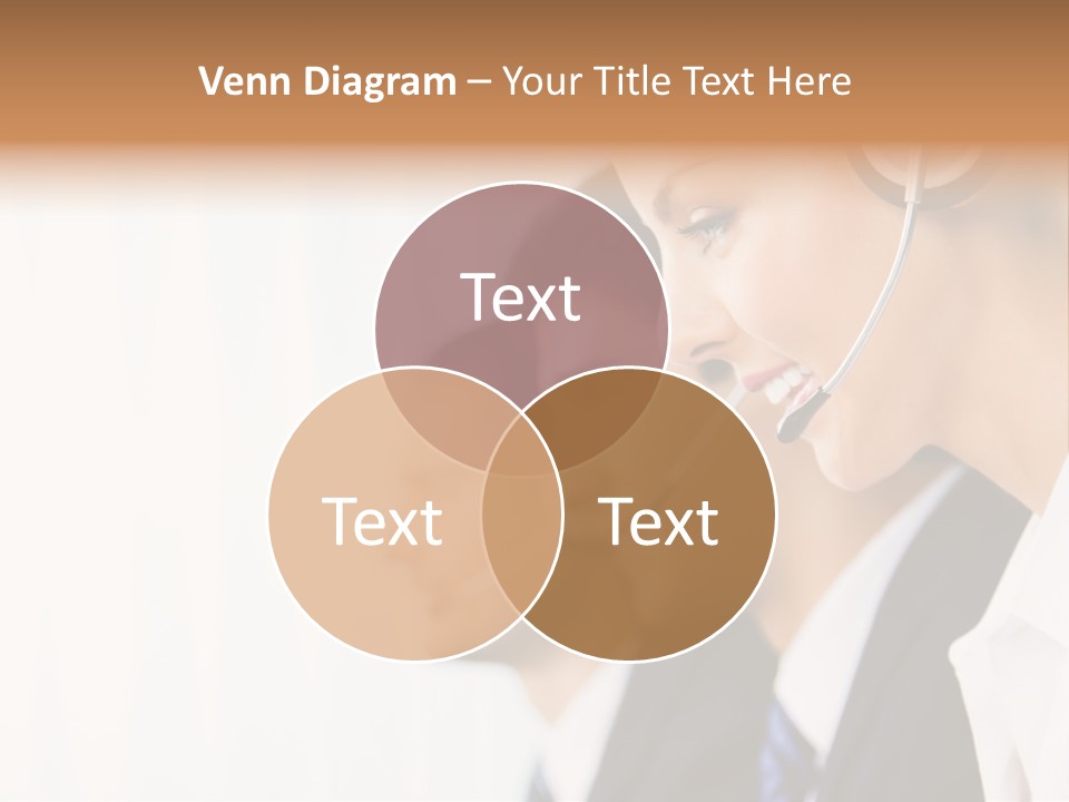Call Net Woman PowerPoint Template