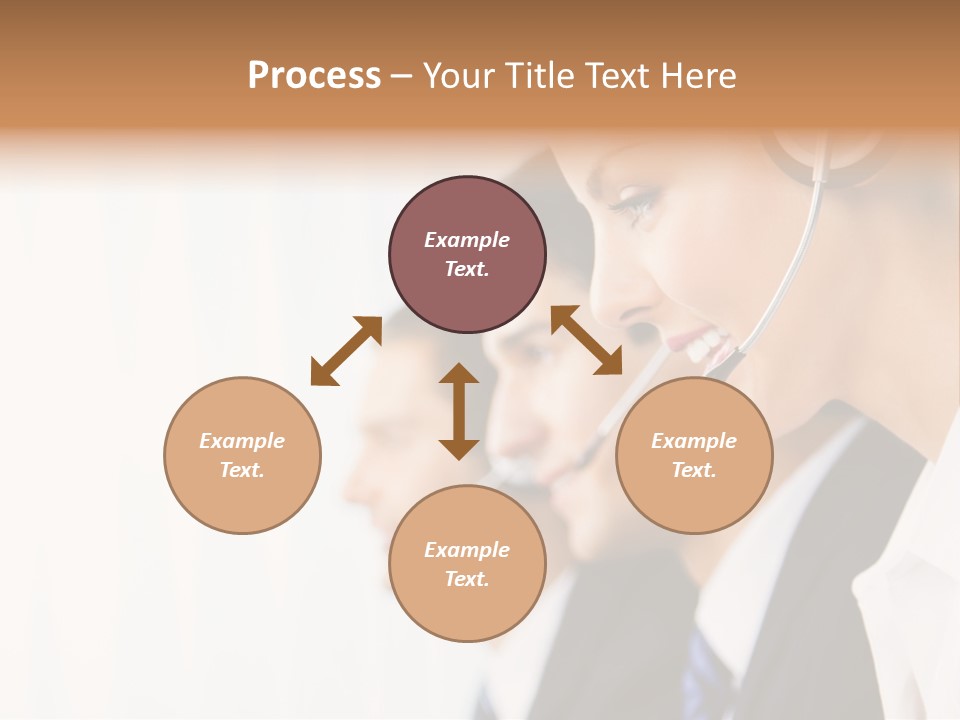 Call Net Woman PowerPoint Template