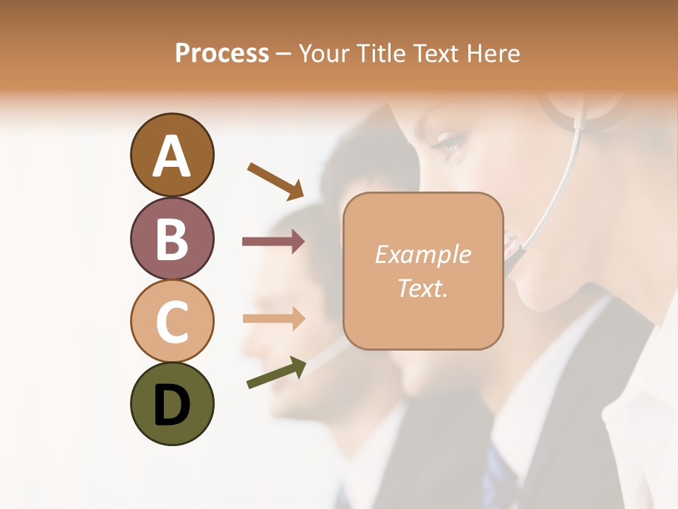Call Net Woman PowerPoint Template