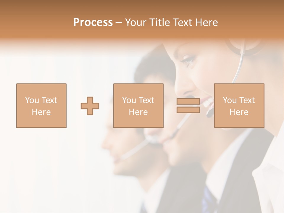 Call Net Woman PowerPoint Template