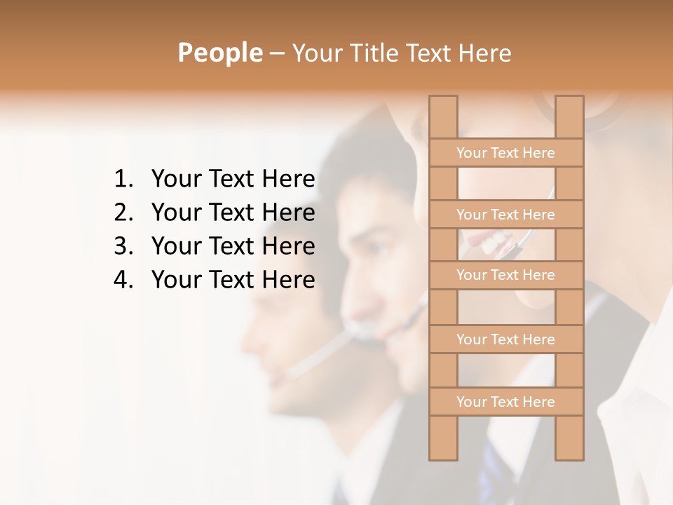 Call Net Woman PowerPoint Template