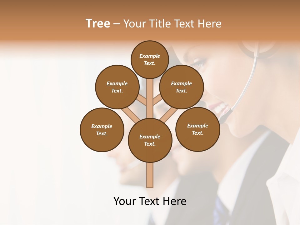 Call Net Woman PowerPoint Template