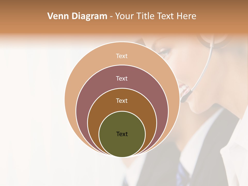 Call Net Woman PowerPoint Template