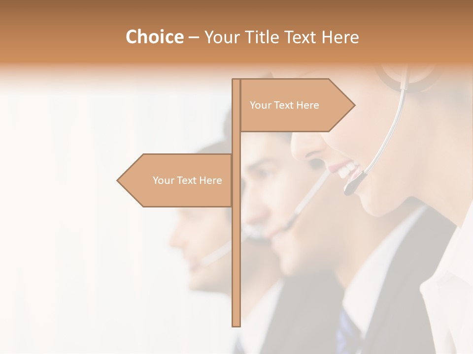 Call Net Woman PowerPoint Template