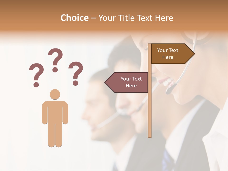 Call Net Woman PowerPoint Template