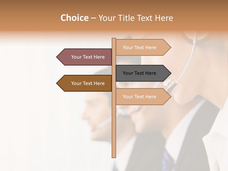 Call Net Woman PowerPoint Template