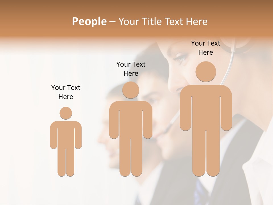 Call Net Woman PowerPoint Template