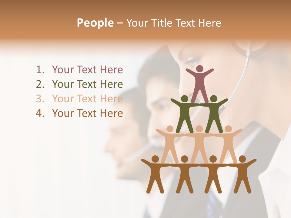 Call Net Woman PowerPoint Template