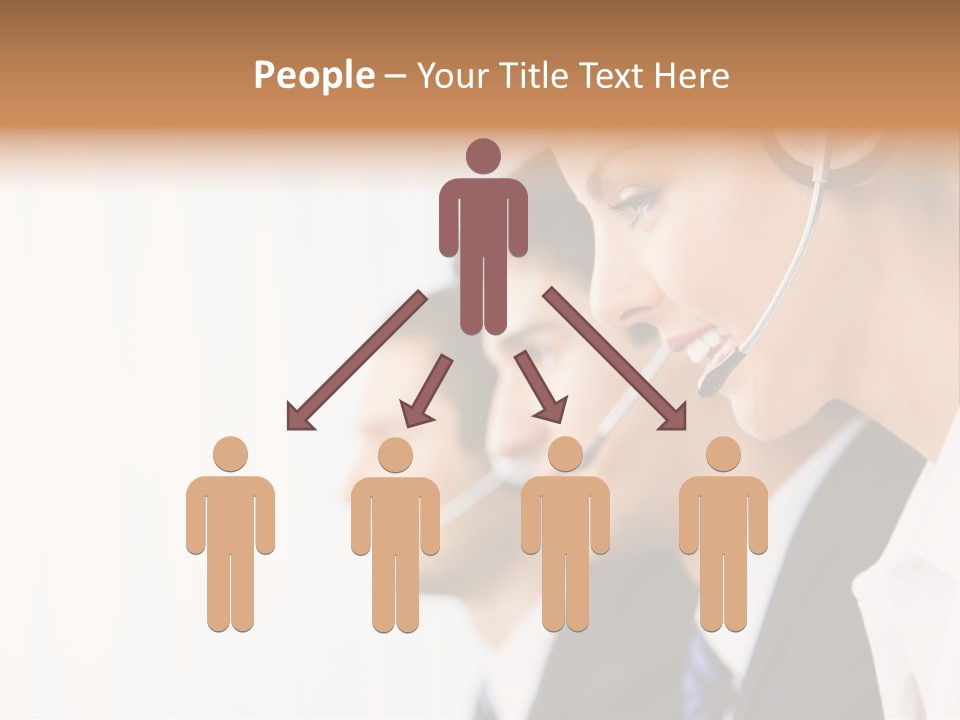 Call Net Woman PowerPoint Template