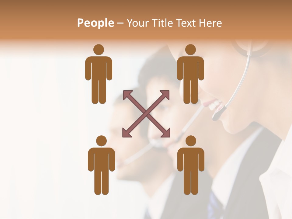 Call Net Woman PowerPoint Template