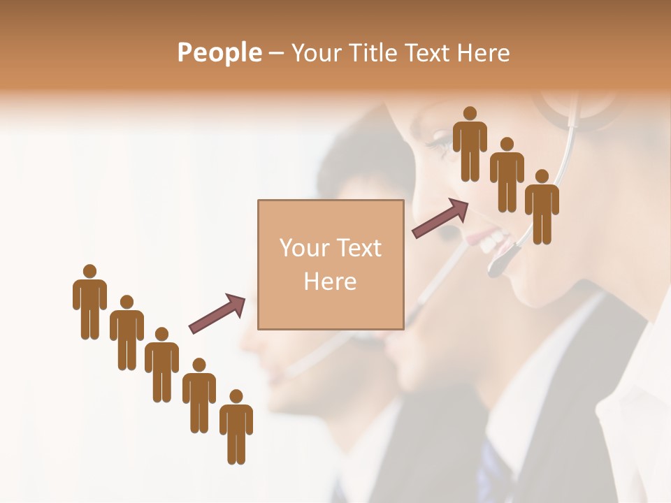 Call Net Woman PowerPoint Template