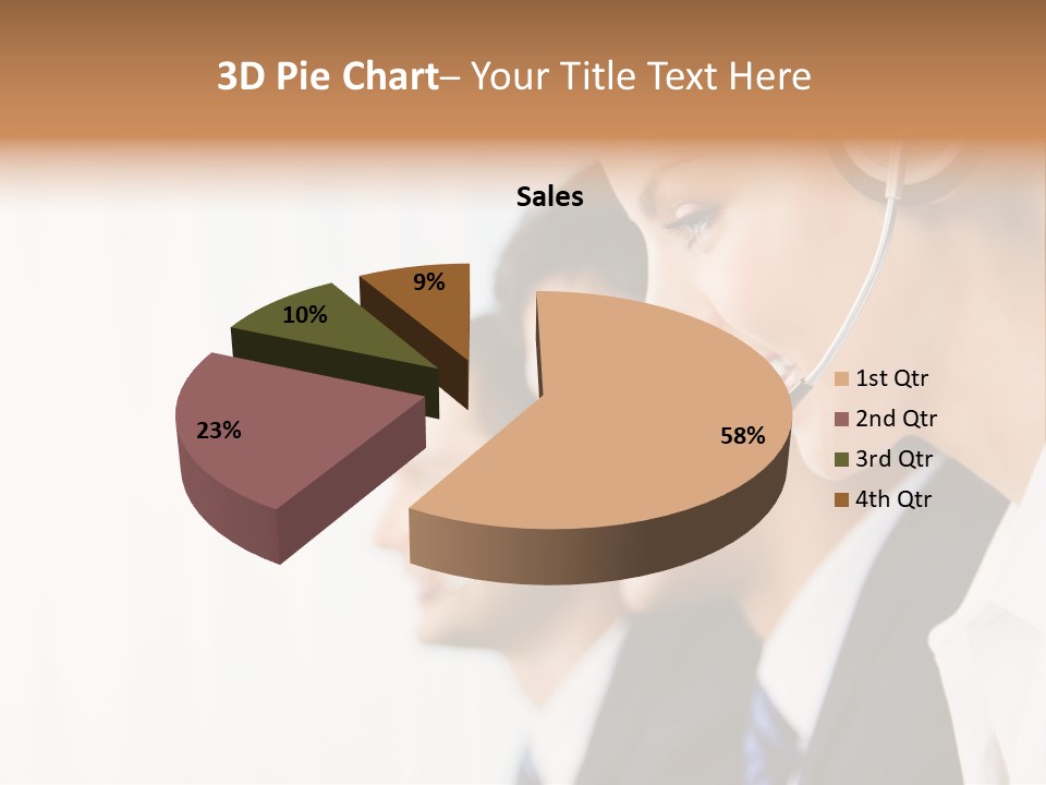 Call Net Woman PowerPoint Template