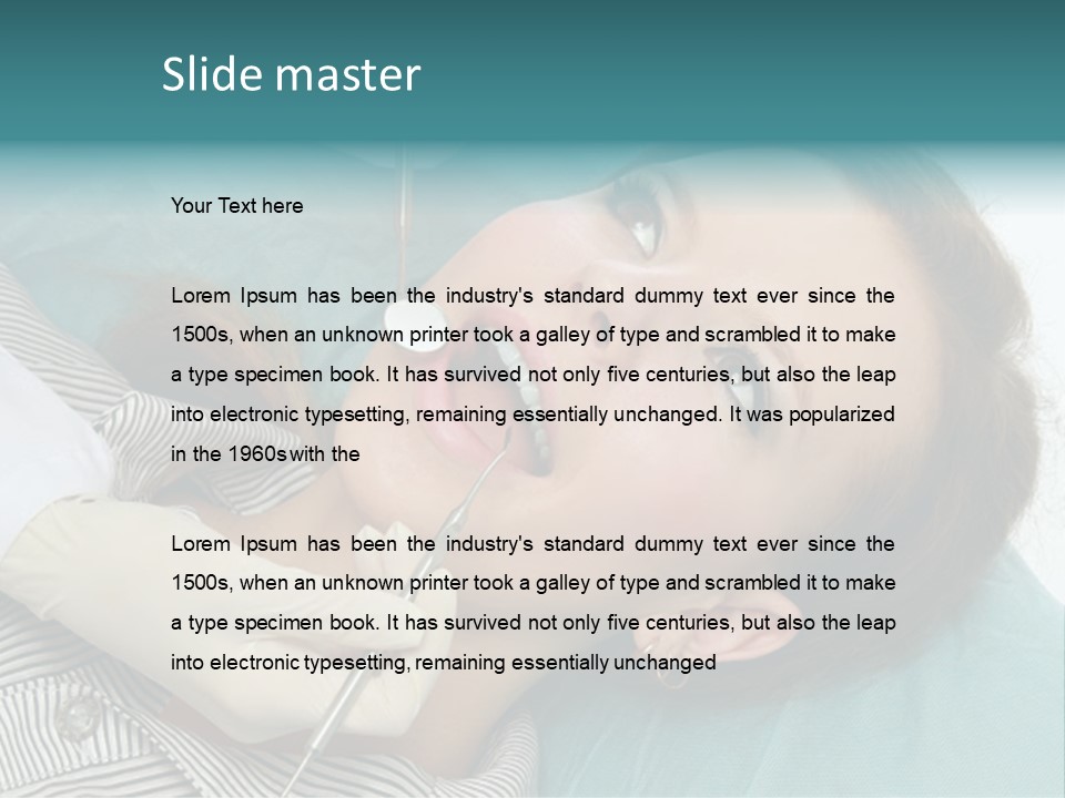 Close Mouth Healthy PowerPoint Template