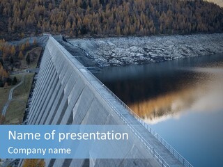 Dam Hydroelectric Autumn PowerPoint Template