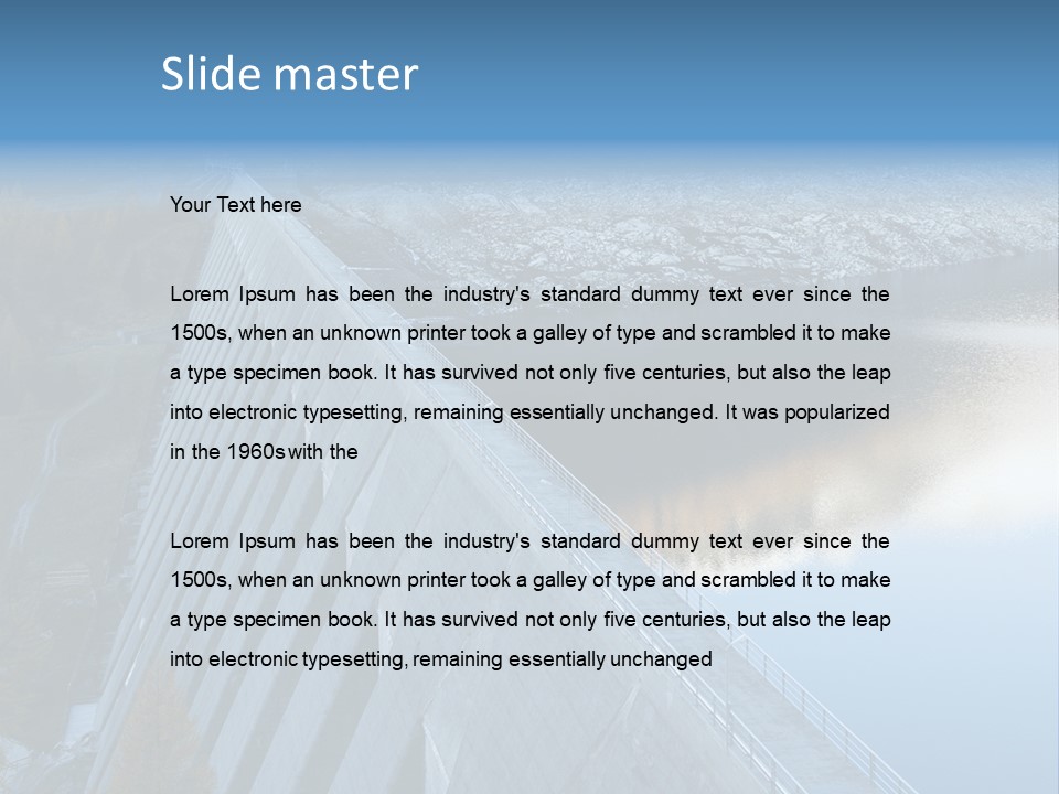 Dam Hydroelectric Autumn PowerPoint Template