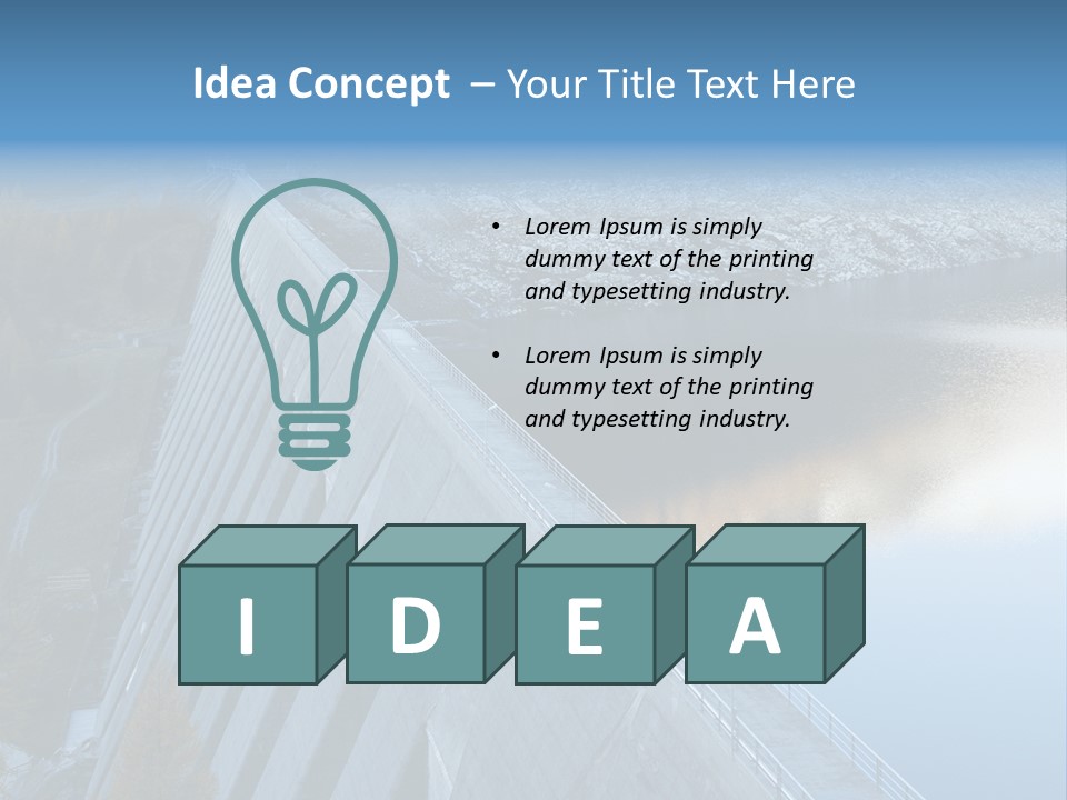 Dam Hydroelectric Autumn PowerPoint Template