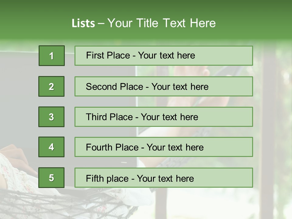 Garden Resort Female PowerPoint Template