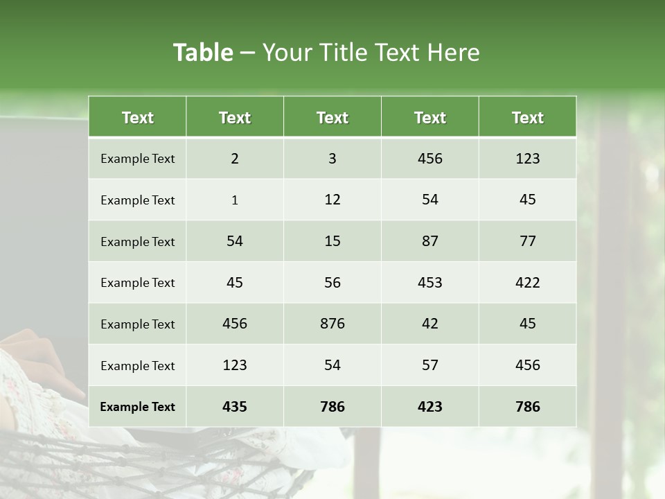 Garden Resort Female PowerPoint Template