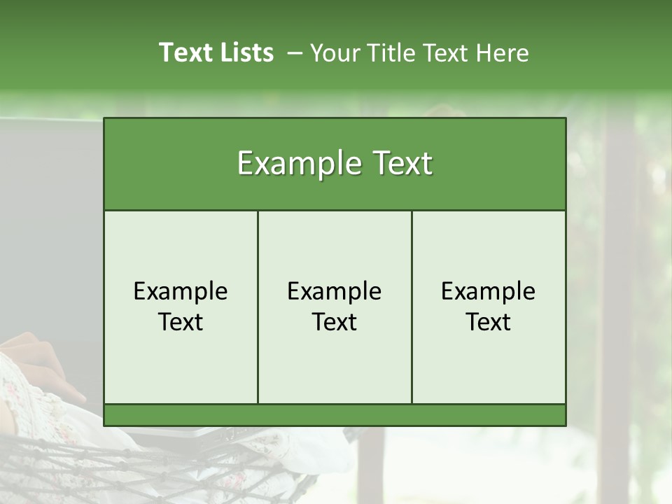 Garden Resort Female PowerPoint Template