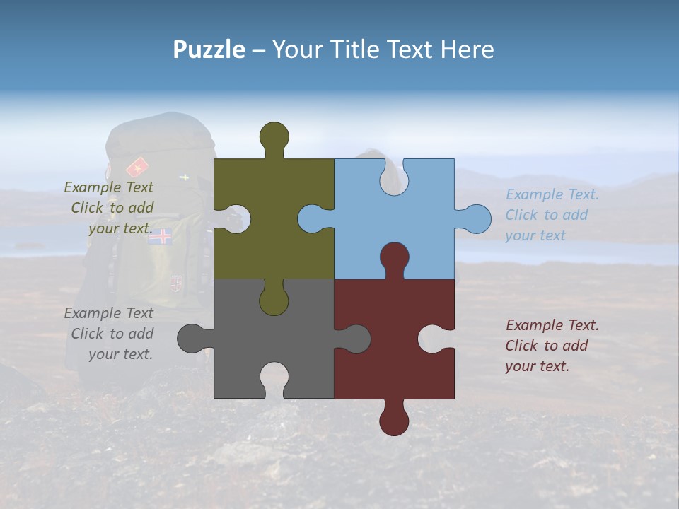 Pilgrim Way Backpack Reindeer PowerPoint Template