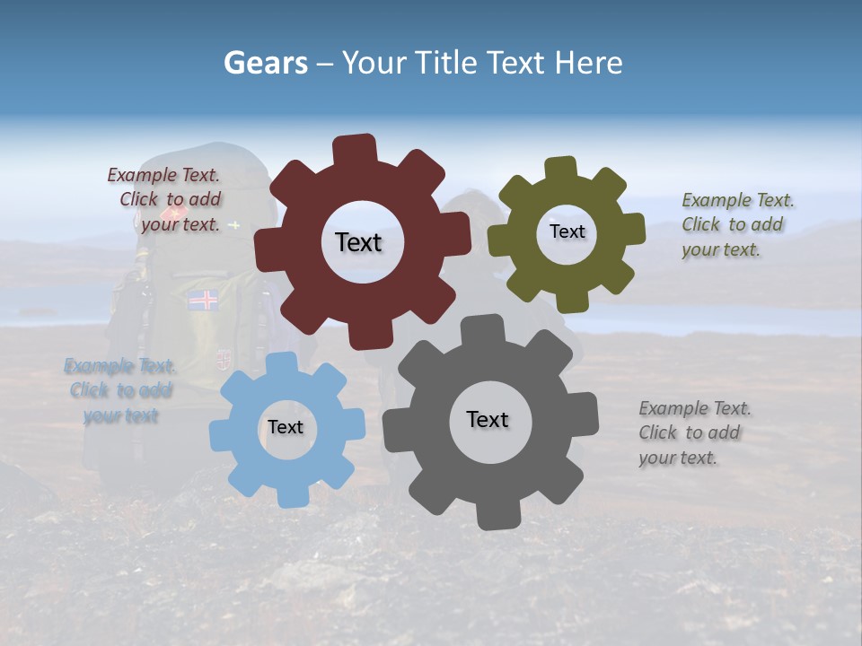 Pilgrim Way Backpack Reindeer PowerPoint Template