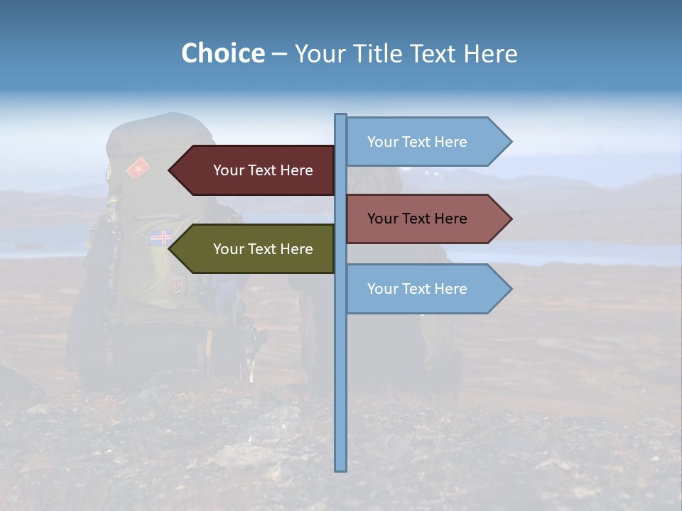 Pilgrim Way Backpack Reindeer PowerPoint Template