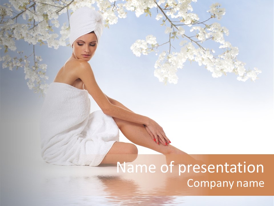 Massage Lovely Water PowerPoint Template