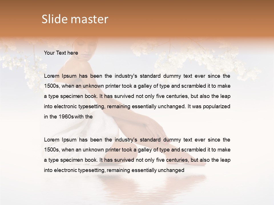 Massage Lovely Water PowerPoint Template