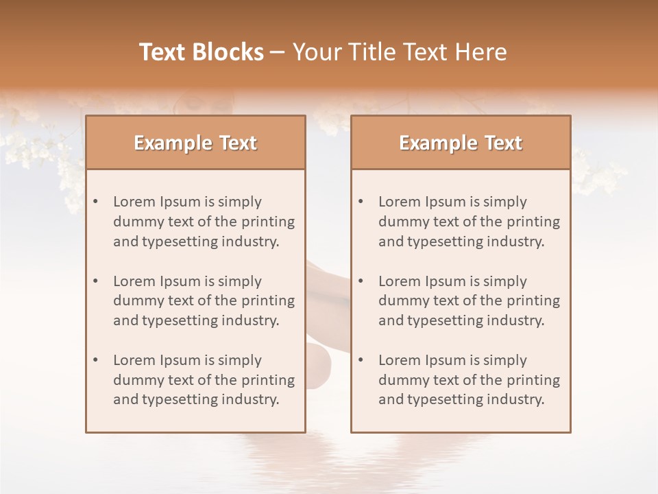 Massage Lovely Water PowerPoint Template