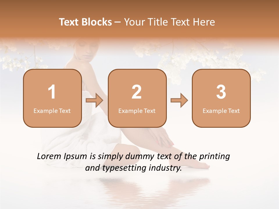 Massage Lovely Water PowerPoint Template