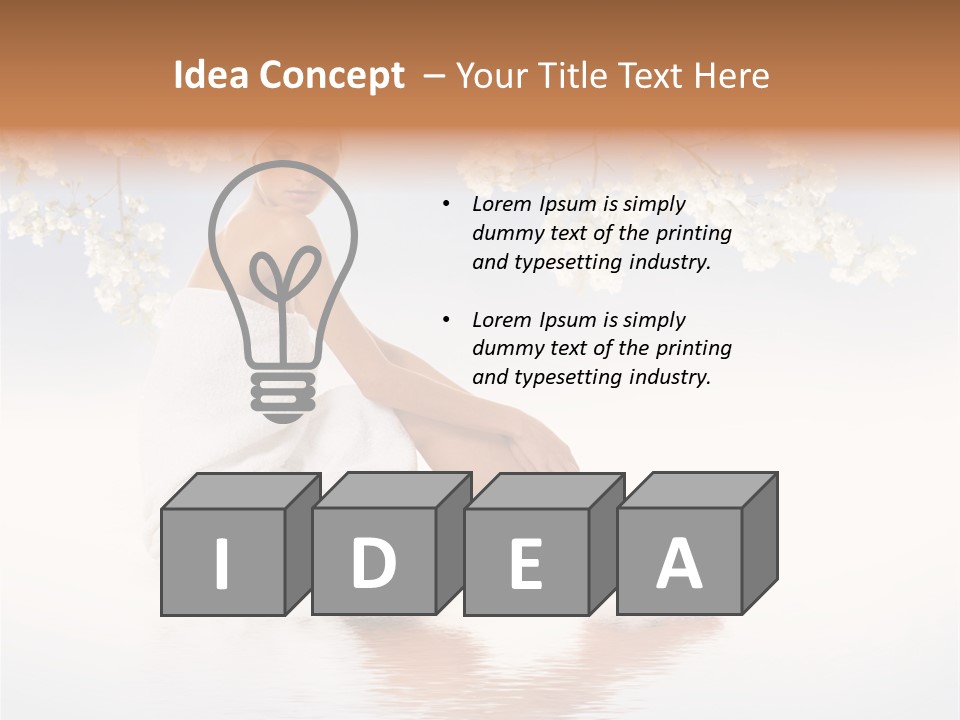 Massage Lovely Water PowerPoint Template