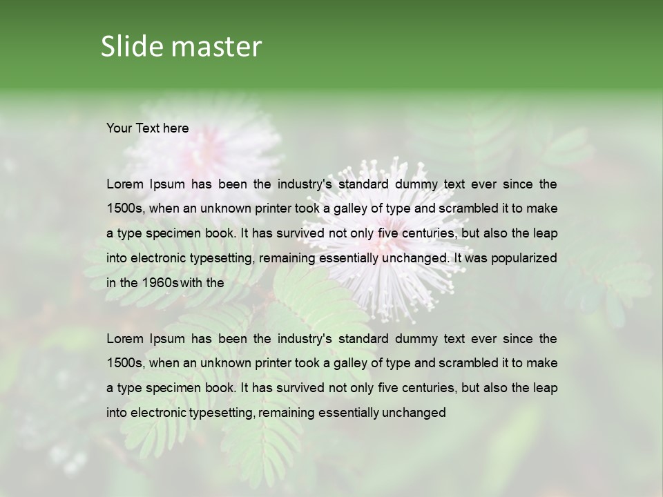 Pink Foliage Flora PowerPoint Template