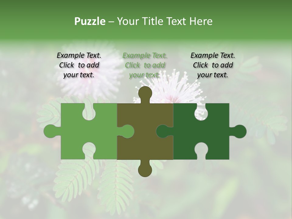 Pink Foliage Flora PowerPoint Template