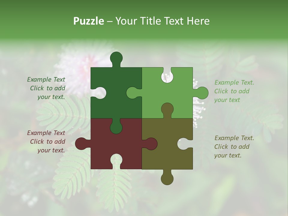 Pink Foliage Flora PowerPoint Template