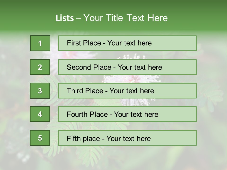 Pink Foliage Flora PowerPoint Template