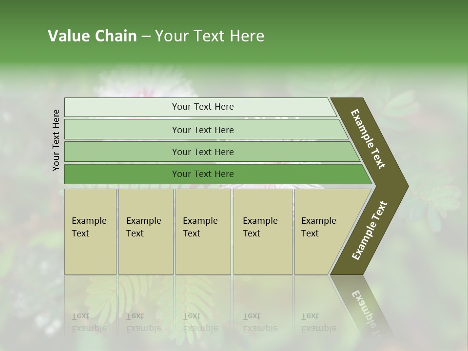 Pink Foliage Flora PowerPoint Template