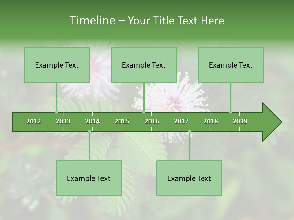 Pink Foliage Flora PowerPoint Template