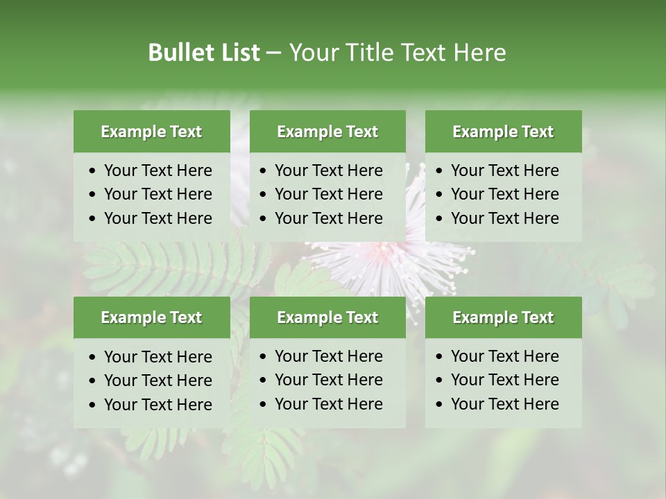 Pink Foliage Flora PowerPoint Template