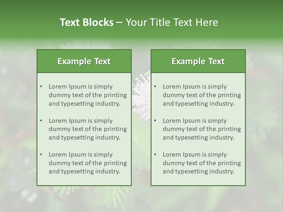 Pink Foliage Flora PowerPoint Template