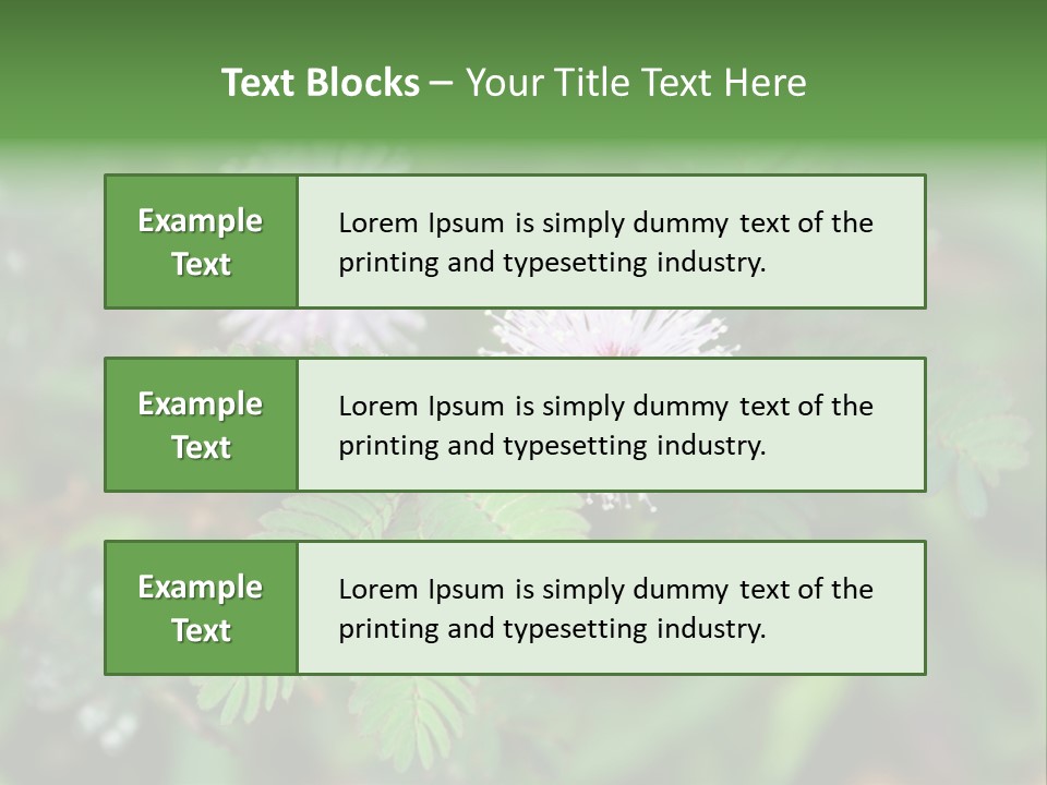 Pink Foliage Flora PowerPoint Template