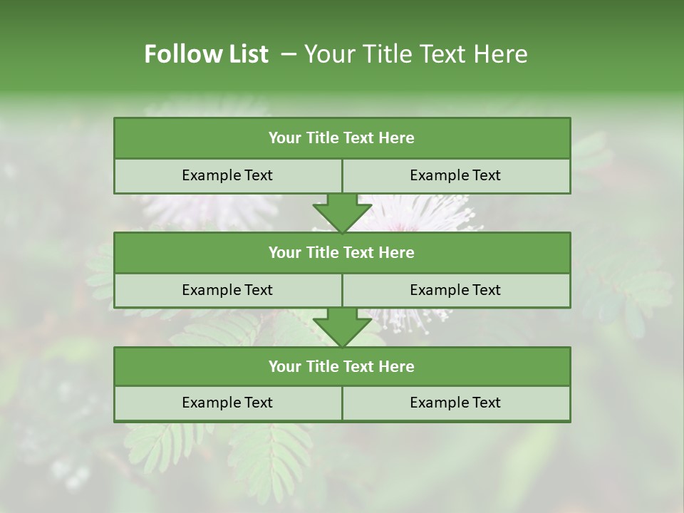 Pink Foliage Flora PowerPoint Template