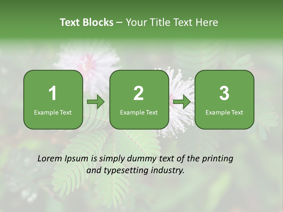 Pink Foliage Flora PowerPoint Template