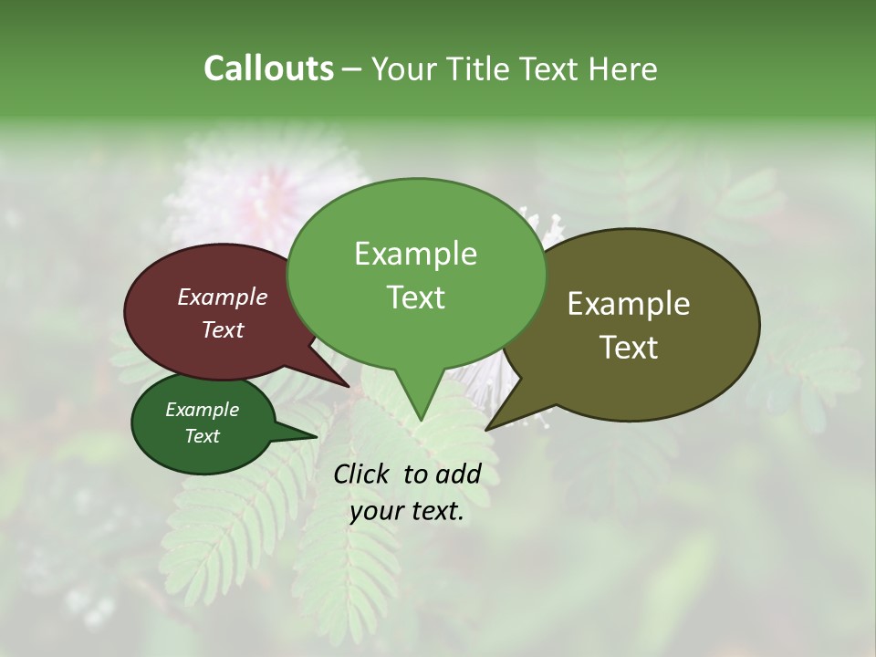 Pink Foliage Flora PowerPoint Template