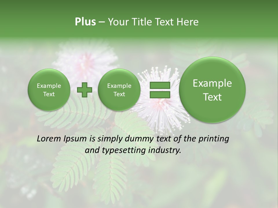 Pink Foliage Flora PowerPoint Template