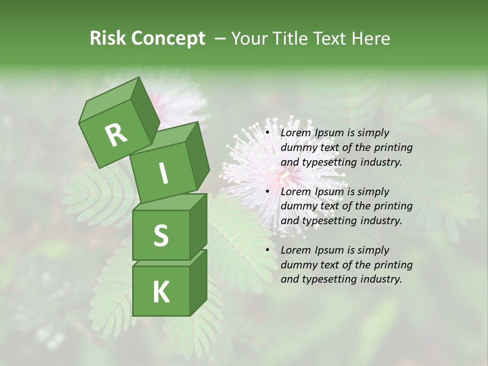 Pink Foliage Flora PowerPoint Template