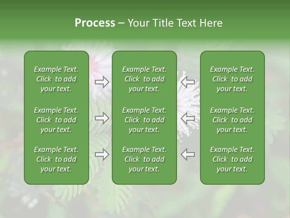 Pink Foliage Flora PowerPoint Template